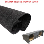 Speaker Box Sub Woofer Enclosure Cover Carpet Wrap Audio Video Charcoal 25"X78". Fixed Price $25.95.