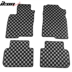 Fits 22-26 Honda Civic & Integra Floor Mats Carpets Checkered Black Gray Plaid. Fixed Price $85.99.