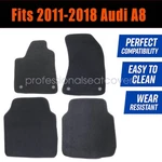 Front & Rear Floor Mats Carpet Waterproof Black Velour For 2011-2018 Audi A8. Fixed Price $29.85.