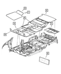 Genuine Mopar Passenger Floor Carpet Right 1CB90BD5AD. Fixed Price $89.23.