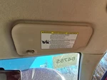 2012 Toyota Corolla Passenger Right Sun Visor Tan Oem Used 268-10944R. Fixed Price $80.70.