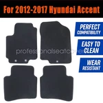 Front & Rear Floor Mats Carpet Waterproof Black Velour For 12-17 Hyundai Accent. Fixed Price $33.79.
