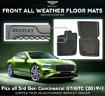 3SB862435 Oem Bentley Continental Gt/gtc Front All Weather Floor Mats My 2019+. Fixed Price $312.94.