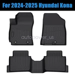 For 2024-2025 Hyundai Kona Tpe All-weather Front & Rear Floor Mats Liners Black. Fixed Price $68.19.