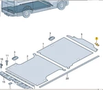 New Volkswagen Crafter Flatbed Sz Rear Floor Covering Bracket 7C0863843 Genuine. Fixed Price $44.92.