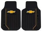 1954-06 Chevrolet; Bow Tie Front Floor Mats; Black With Gold Logo; Heavy. Fixed Price $57.99.