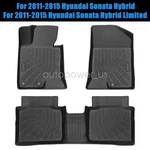 For 2011-2015 Hyundai Sonata Hybrid Tpe Front & Rear Floor Mats Liners Set Black. Fixed Price $70.49.