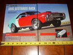 1969 Amc Ss Amx Lightweight Factory Race Car - Original 2009 Article. Fixed Price $13.95.