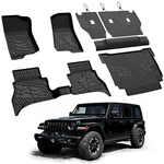 Floor Mats Row + Cargo Liner Seatback For Jeep Wrangler 4XE 2021-2025. Fixed Price $200.00.