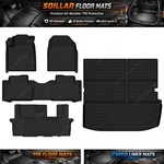 Tpe 3 Rows Floor Mats & Trunk Cargo Liner Backrest For 2009-2015 Honda Pilot. Fixed Price $125.99.