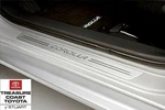 New Oem 14-19 Toyota Corolla Brushed Aluminum Door Sill Protectors Piece Set. Fixed Price $153.99.