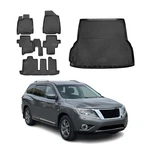 Custom Floor Mats & Cargo Liners For Nissan Pathfinder 2013-2020 Black 6 Pcs. Fixed Price $159.99.