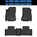 For 2020-2023 Infiniti QX55/2019-2020 QX50 Tpe Floor Mats Liner. Fixed Price $60.49.
