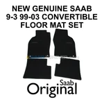 Saab 9-3 99-03 Floor Mat Set Black Carpet W/ Logo Convertible New Genuine Oem. Fixed Price $139.99.