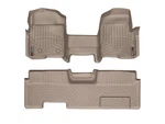 Weathertech Floorliner 2012-2014 Ford F-150 1ST (oth) & 2ND Row, Tan. Fixed Price $279.90.