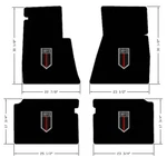 New! Black Floor Mats 1962-1967 Chevy Ii Embroidered Shield Logo On All 4. Fixed Price $225.99.