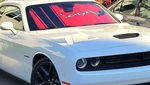 Red Accordion Windshield Sunshade Screen 27.5" X 58" Universal For Dodge Ram. Fixed Price $24.95.