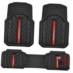 Rubber Floor Mats For Cars, Full Sets Deepdish,universal Black Red. Fixed Price $56.19.