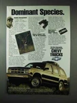 1993 Chevy S-blazer 4X4 Ad Dominant Species. Fixed Price $17.99.