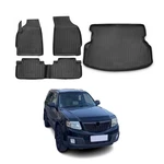 Custom Floor Mats & Cargo Liners For Mazda Tribute 2008-2011 Black 4 Pcs. Fixed Price $129.99.