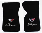 New! Black Floor Mats 1968-1982 Chevy Corvette Embroidered Flags & Stingray Logo. Fixed Price $154.47.