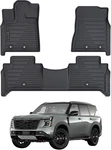 2-ROW All-weather Tpe Floor Mats For 2025 Nissan Armada 3-PIECE Set Black. Fixed Price $64.00.