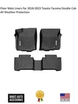 Floor Mats Liners For 2018-2023 Toyota Tacoma Double Cab All Weather Protection. Fixed Price $139.58.
