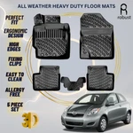 Floor Mats Liners For Toyota Yaris 2005-2011 All Weather Heavy Duty 3D Car Rugs. Fixed Price $125.30.