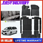 Floor Mats Liner (3 Rows) Set For 2021-2023 Toyota Sienna 8 Passengers Non Slip. Fixed Price $148.67.