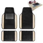Beige Black Carpet Floor Mat For Sedan Suv Van Universal Fitment W/ Dash. Fixed Price $32.99.