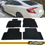Fits 16-21 Honda Civic All Models Black Nylon Front & Rear Floor Mats Carpet 4PC. Fixed Price $55.99.