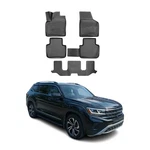For Volkswagen Atlas 18-25 Omac Classic 1ST & 2ND Row Black Floor Mat Set. Fixed Price $109.99.