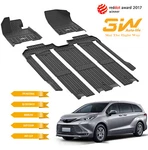 3W Floor Mats For 2021-2025 Toyota Sienna 7 Seat,non Slip Car Liners 3-ROWS Tpe. Fixed Price $145.99.