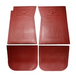 Scott Drake Bright Red Rubber Floor Mat Set W/ Running Horse Logo Mustang 65-73. Fixed Price $85.35.