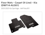 Genuine Oem Kia Sportage X-line Black Carpet Floor Mats Set 2023-2025 DWF14AU301. Fixed Price $100.00.