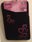 Bdk Hearts Design 4 Piece Black Carpet Vehicle Floor Mats Truck Suv Nwt. Fixed Price $34.96.