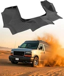 Car Floor Mat For Chevy Express: Tpe Black Rubber Front Liner - Van. Fixed Price $85.99.